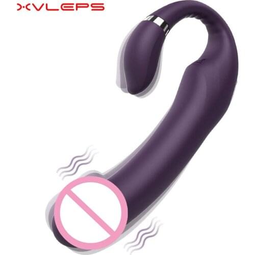 NEW Strap-On Double Dildos Vibrator with Vibration Modes Dual Motor Strap-On Anal Sex Toy for Women Lesbians 10 Speeds