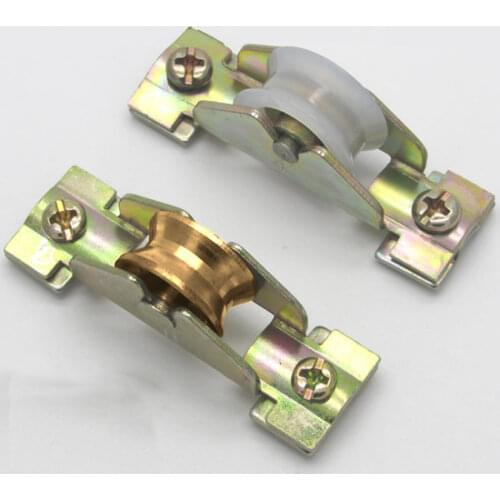 Window Roller Sliding Door Plastic Steel Window Pulley Aluminum Alloy Doors Windows Brass Wheel Mute Nylon Roller Hardware Polea