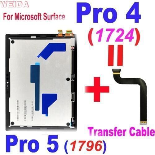 Original Lcd For Microsoft Surface Pro 4 1724 Pro 5 1796 LCD Display Touch Screen Digitizer Assembly for Surface Pro 5 Display