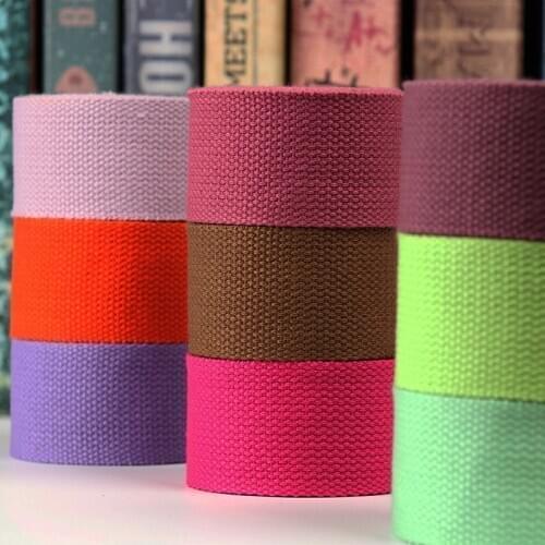 50 Y38mm Wide Polyester/Cotton Thick Plain Canvas Belt Webbing Backpack Strap Luggage Accessories Bag Making Sewing DIY Craft