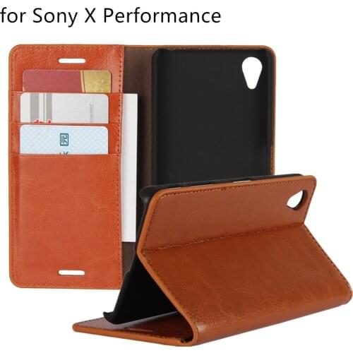 Luxury Wallet Case Leather Case For Sony Xperia X Performance F8132 Flip Cover Business Phone Bags Protective Holster