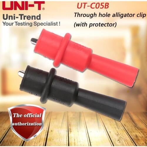 UNI-T UT-C05B Straight hole alligator clip (with jacket type) for UT81B, UT81C oscilloscope multimeter