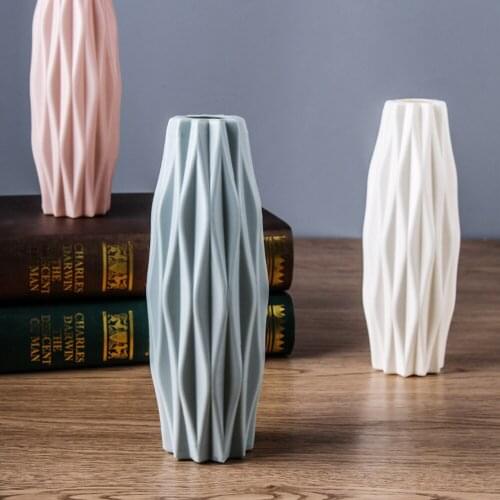 Modern Flower Vase Decoration Nordic Style Home Flower Arrangement Living Room Origami Plastic Flower Vase Home Decoration