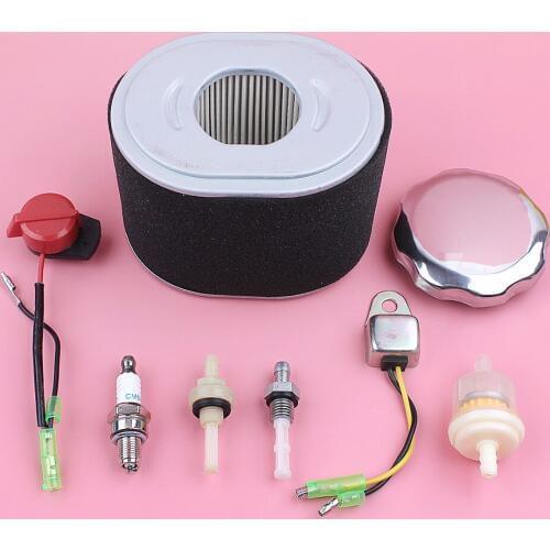 Air Fuel Joint Filter For Honda GX240 GX270 8HP 9HP Low Oil Sensor Alert Stop Switch Tank Cap Lawn Mower Engine Replace Part