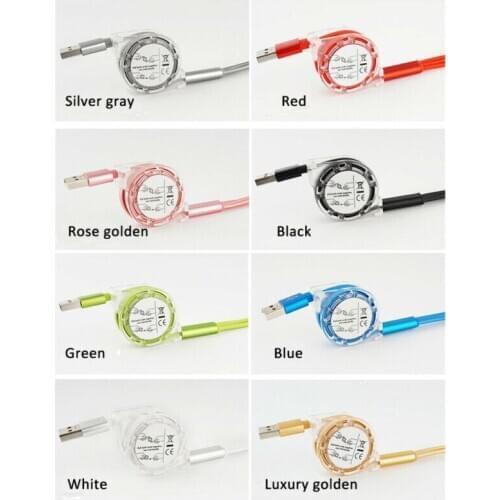 Retractable 3-In-1 Micro USB+Type C+ 8PIN Charging Data Cable For Android Phones