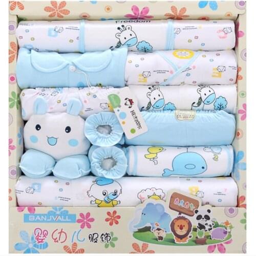 High Quality Newborn Clothing Gift Set 18 Pieces For Anyone Seasons 100% Cotton Baby Clothing Gift Infantis Underwear Gift Set