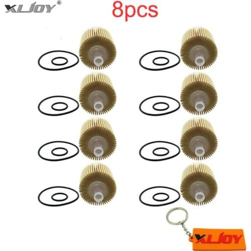 XLJOY 8pcs Oil Filter For Lexus IS250 IS350 GS300 GS350 GX460 2006-2015 IS250 IS350 2WD 04152-YZZA3
