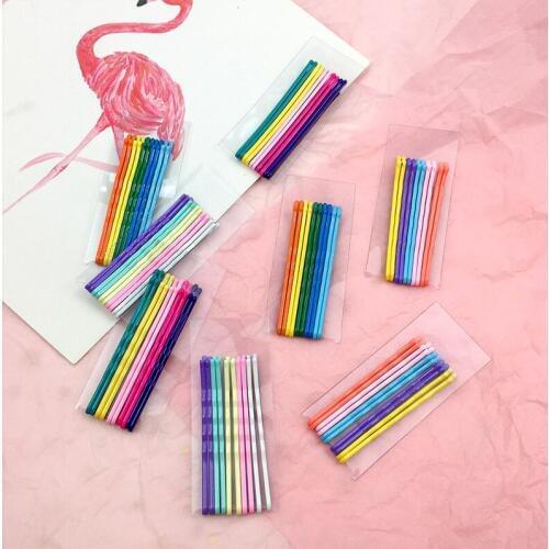 10PCS/Pack Women Girls Candy Color Metal Waved Barrettes Female Hair Clips Pin Grips Accessories headwear Hairpins Styling Tools