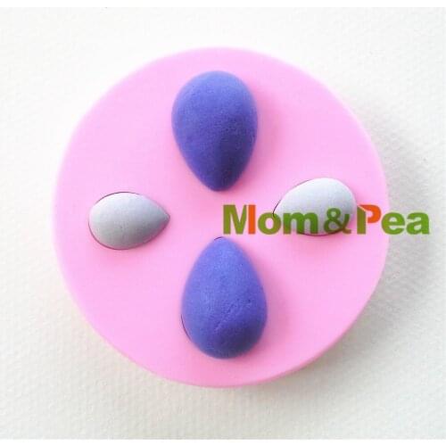 Mom&Pea 0795 Free Shipping Water Drop Shaped Silicone Mold Cake Decoration Fondant Cake 3D Mold Food Grade