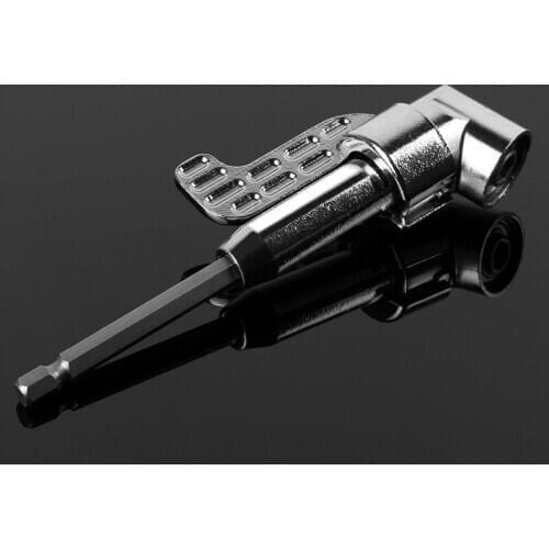 1/4" Hex Shank Power Magnetic Bit Angle Driver Screwdriver Bits Holder W/Keyless Drill Bit Chuck Quick Change Adapter Converter