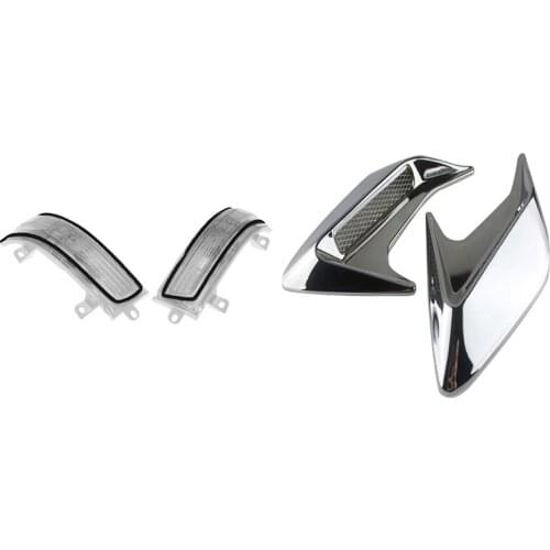 1Pair LED Turn Light for Civic 2012 2013 City 2009-2014 Gm2 Gm3 & 2Pcs Abs Car Side Vent Air Flow Fender Intake Sticker