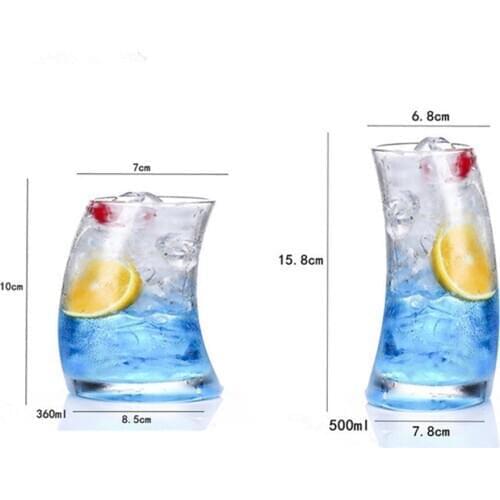10pcs/Lot 70ml/500ml Shot Glass Tempered Material Clear Glass Cups for Liquor Spirits Wine CupTumbler Bar Club Party Drinkware