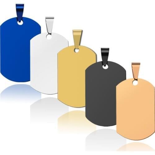 10 Pcs/Lot Personalized Engraved Blank Stainless Steel Collar Name ID Tag Dog Cat Puppy Pendant Pet Accessories