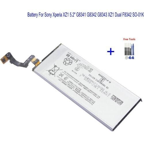 1x 2700mAh LIP1645ERPC Battery For Sony Xperia XZ1 5.2" G8341 G8342 G8343 XZ1 Dual F8342 SO-01K Batteries + Repair Tools kit