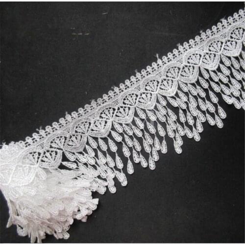 2 yard Polyester Fringe Tassel Embroidered Lace Trim Applique Ribbon Fabric Handmade DIY Sewing Craft For Apparel Decoration