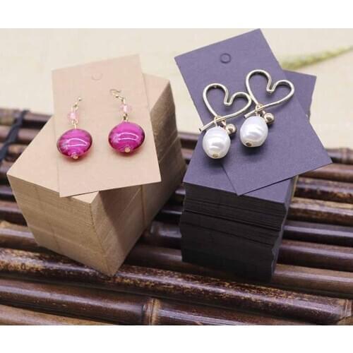 2020 New Hot Sale100 pcs +100opp bags earring cards 45x80mm 1Pair Earring Card Cut Nice