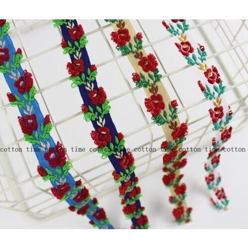 5 yards Vintage Flower Trim Mini Tassel Embroidery Ribbon Fabric Ribbon Sewing Accessory DIY Parts
