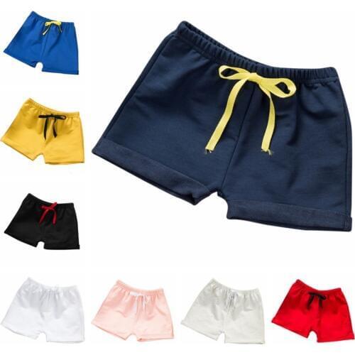 8 Colors Summer Baby Girls Shorts Boys Beach Pants Kids Trousers Regular Casual Beach Short Trousers Candy Colorest
