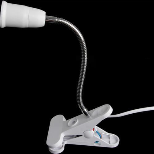 AC 85-265V E27 20cm Flexible Clip Switch LED Lamp Holder Socket Power Cable New