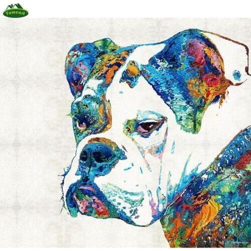 5D Diamond Embroidery Bulldog Diamond Cross Stitch Full Square Diamond Painting DIY Diamond Mosaic Pattern Animals