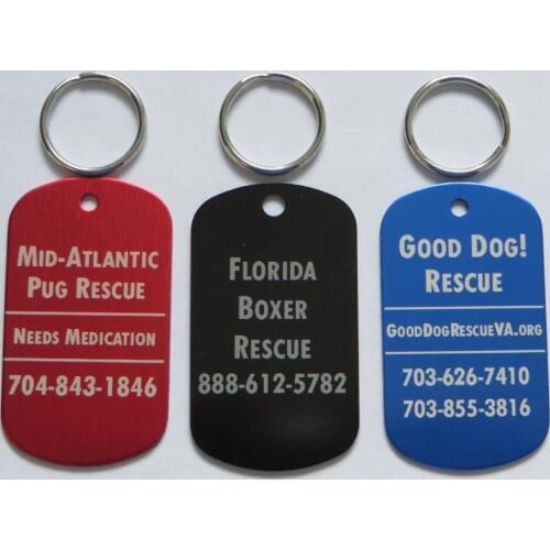 Aluminum oxidation dog tag cheap custom oxidation red color dog tag high quality custom dog tag with