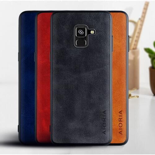 Case For Samsung Galaxy A8 2018 Plus 2018 A5 2017 A530 A730 A520 A520F coque Luxury Vintage leather Skin case cover capa funda