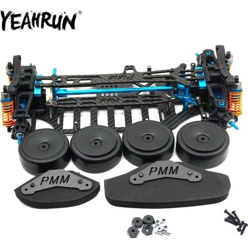 YEAHRUN Plastic&Carbon SAKURA D4 RWD Drift Racing Car Frame Body Kit 400x150mm for 1:10 Sakura D4 TT01 RC Crawler Chassis Parts
