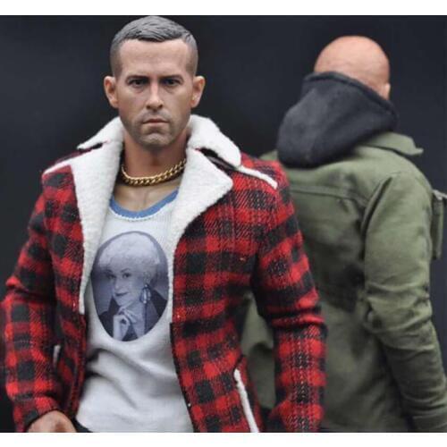 1/6 Scale Ryan Reynolds Head Sculpt Male Man Boy Carving Model Short Hair Head play for 12" Action Figure Body