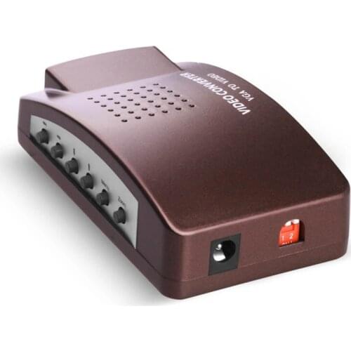 VGA Male to AV RCA Composite Audio Video S-Video Converter Adapter for DVD DVR VCR Laptop PC To TV Display Monitor Projector