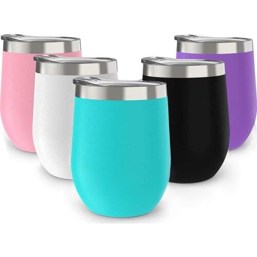 Colorful 12oz Egg Shapped Mug Swig Wine Cups Stainless steel Swig Tumbler Insulated thermos Cup Travel Coffee Mug Swig Beer Mug