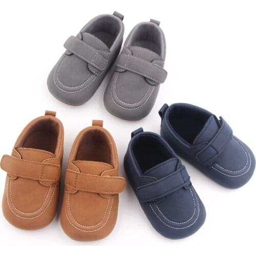 Baby Boys Shoes Soft Sole Infant Toddler First Walkers Boys Child Crib Shoes Fashion Pu Leather Sneakers Boys Casual Shoes 0-12M
