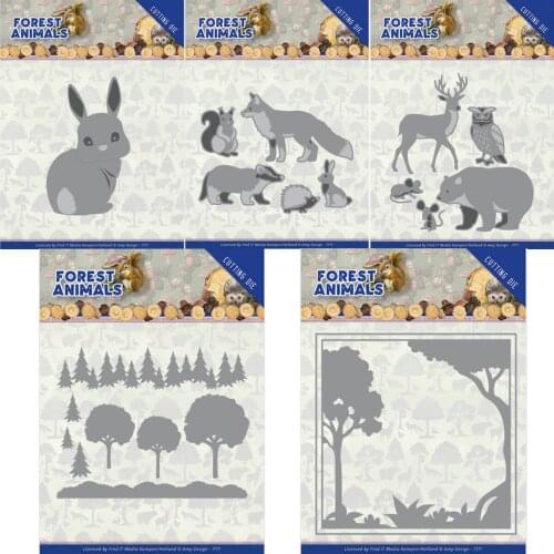 Mmao Crafts Metal Steel Cutting Dies New Forest animals series Stencil For DIY Scrapbooking Paper/photo Cards Embossing Dies