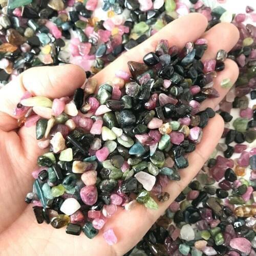 Wholesale 50g Natural Colourful Tourmaline Gravel Original Stone Mineral Purify Specimen Natural Stones and Minerals