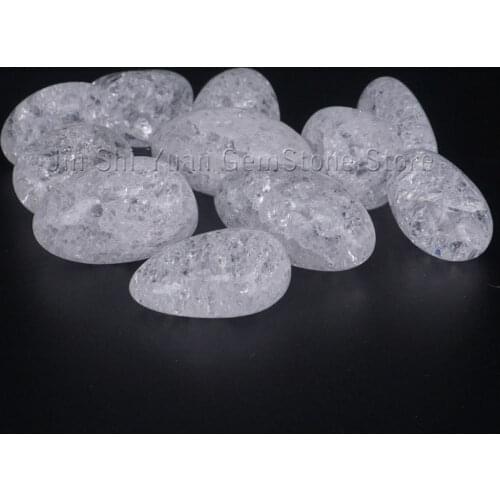 Bulk Tumbled Fire Clear Quartz Crystal Stone Natural Polished Gemstone Wicca, Reiki, and Energy Crystal Healing 200g