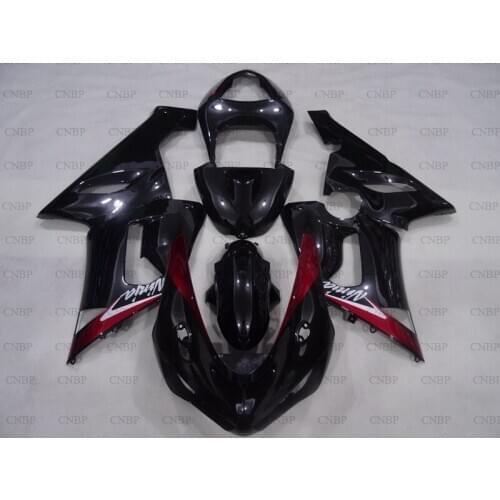 Ninja ZX-6r 2005 - 2006 Abs Fairing 636 ZX-6r 06 Fairings ZX6r 636 2005 Black Fairing