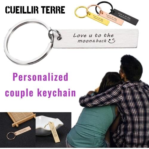 Couple Custom Keychain Personalized Keychain Keychains Women Key Ring Gift For Man Women Jewelry Keychain Charms