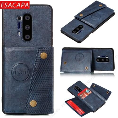 Luxury Wallet Card Slot Holder Magnetic Phone Case For Oneplus 8 7T Pro Multifunction Flip PU Leather Cover For One Plus 8T 7T