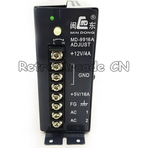 MD-9916A output 5V/16A 12V/4A -5v/1A arcade game power supply For JAMMA Arcade machines switchable 110VAC/220VAC input CE passed