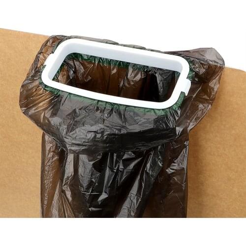 Storage Rack Cupboard Door Back Trash Rack Rubbish Bag Holder Gadgets Hangable Household kitchen Tools