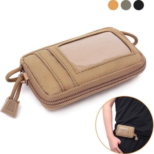 Tactical Wallet Card Bag Pouch Waterproof Military Army Key Holder Money Waist Pack Outdoor Hunting Camping Accessories Bag