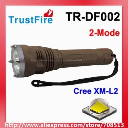 TrustFire TR-DF002 3 x Cree XM-L2 1300 Lumens 2-Mode LED Diving Flashlight - Brown (2x26650)