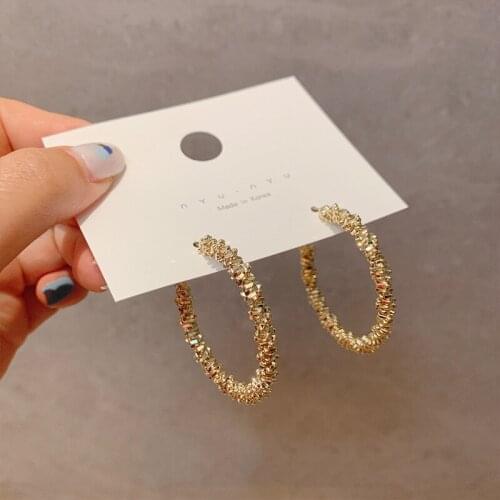 European And American Luxury Ladies 925 Silver Needle Big Circle Earrings New Wild Temperament Earrings For Women Earrings