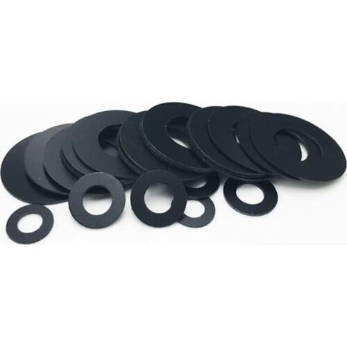 100Pcs M2 M2.5 M3 Black PVC Screw Washers Hard Plastic Thin Flat Washer Shading Insulation Gasket 5mm-10mm OD 0.3mm-1mm thick