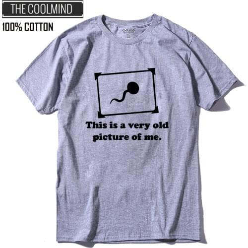 COOLMIND QI0269A 100% cotton short sleeve funny men T shirt casual o-neck loose o-neck men t-shirt knitted tshirt tee shirt