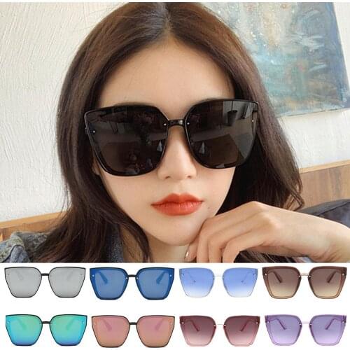 Women Fashionable Retro Versatile Sunglasses Big Frame Thin Face Sunglass