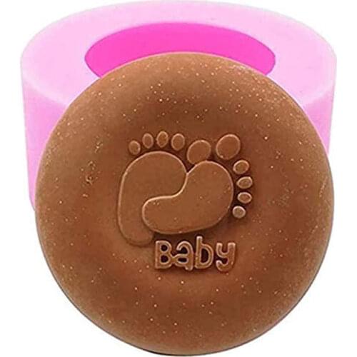 1Pcs Silicone Soap Molds Shapes Baby Feet Soap Mold Silicone Soap Molds for Baby Shower Handmade Soap Silicone Mold