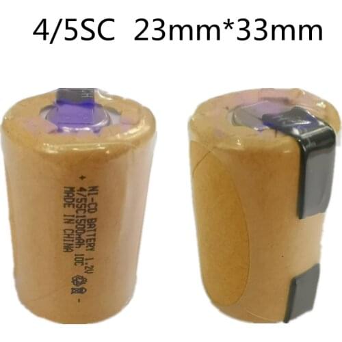 10-20pcs 4/5SC NI-CD Battery 1.2V 1500mah Sub C Rechargeable Battery for DIY Screwdriver Electric Drill Flashlight Batteries