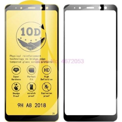 200pcs 10D Curved Tempered Glass Screen Protector For Samsung Galaxy s8 S9 plus note 9 8 A8 A6 Plus A7 2018 A5 2017 S7 Film