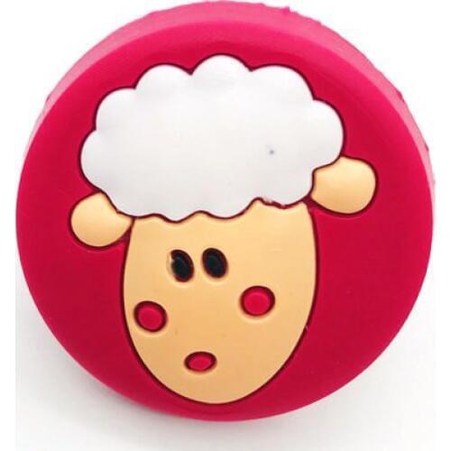 8pcs Mild Sheep Soft Cartoon Door Knobs Cabinets Drawer Pull Handles for Baby Furniture Knob Pull Single Hole Decorative Handle