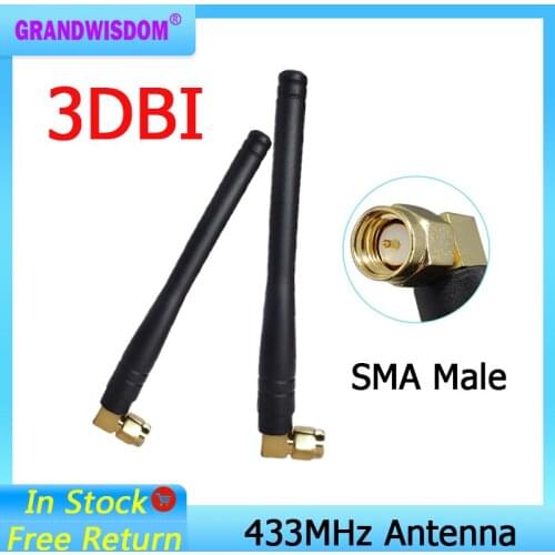 433MHz lora Antenna 3dbi SMA Male Connector folding 433 mhz antena waterproof directional antenne wireless Receiver for Lorawan